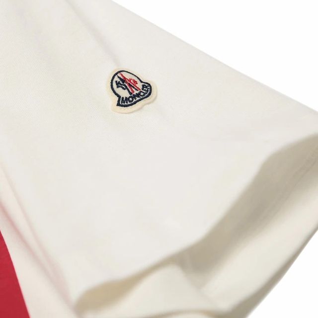 オンライン割引品 Moncler ホワイト ボックスロゴ Tシャツ Tシャツ/カットソー(半袖/袖なし)