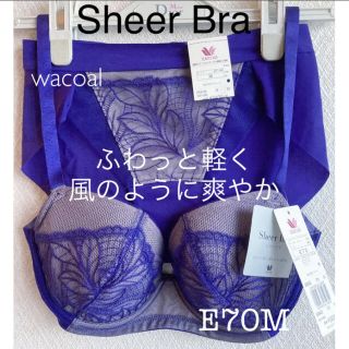 ワコール(Wacoal)の【新品タグ付】ワコール／SheerBraシアーブラ・E70M（定価¥9,240）(ブラ&ショーツセット)