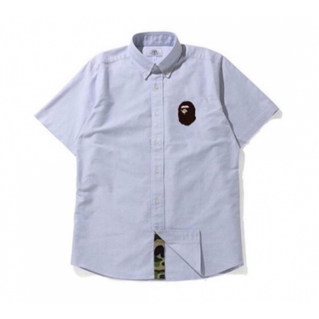 A BATHING APE(アベイシングエイプ)のLARGE APE HEAD OXFORD BD S/S SHIRT XL メンズのトップス(シャツ)の商品写真