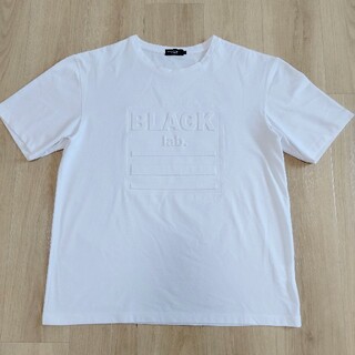 ブラックレーベルクレストブリッジ(BLACK LABEL CRESTBRIDGE)の極美品!!Lサイズ 白 エンボス加工立体デザイン 半袖Tシャツ Black La(Tシャツ/カットソー(半袖/袖なし))