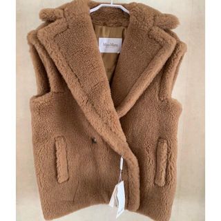 マックスマーラ(Max Mara)のレディース Max Mara テディ TEDDY キャメルブレンド ベスト(毛皮/ファーコート)