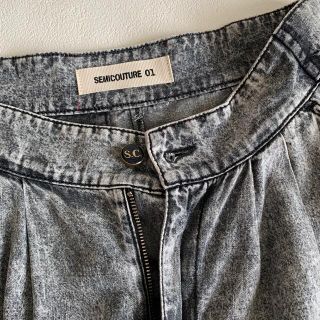 SEMICOUTURE ウォッシュデニム フレアロングスカートの通販 by u-shan