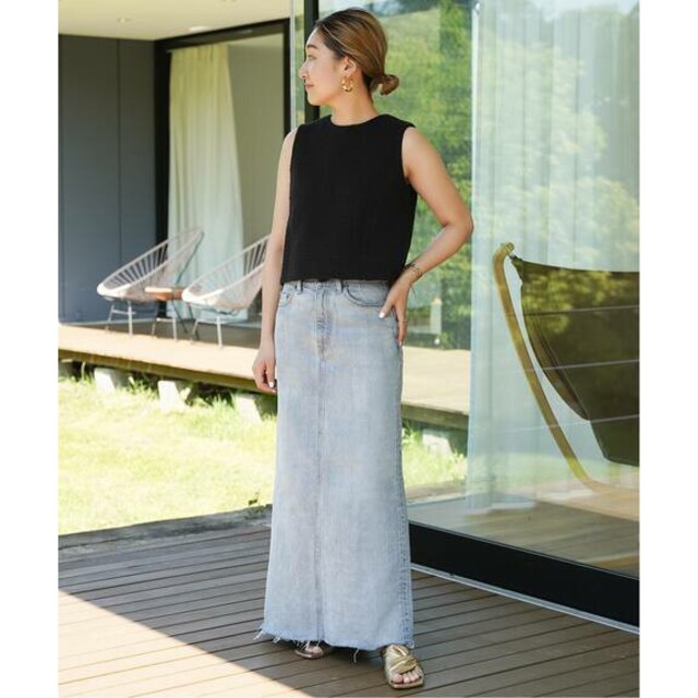 L'Appartement DEUXIEME CLASSE(アパルトモンドゥーズィエムクラス)のDeuxieme Classe*Tweed Cropped ブラウス (BK レディースのトップス(カットソー(半袖/袖なし))の商品写真