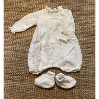 プチバトー(PETIT BATEAU)のプチバトー petitbateau 12m/74cm (ロンパース)