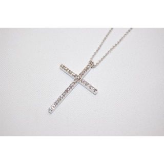 スタージュエリー(STAR JEWELRY)のスタージュエリー　Ｋ１８　ホワイトゴールド　クロス　ダイヤモンド　ネックレス(ネックレス)