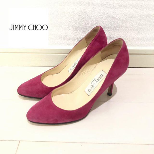 ジミーチュウ◆JIMMY CHOO パンプス　スウェード　ピンク　23㎝