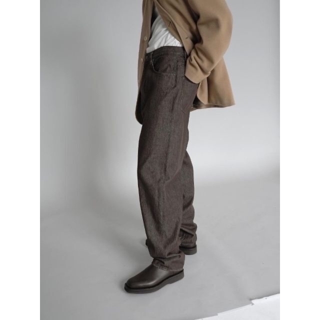 メンズ COMOLI 21AW HARD TWIST DENIM 5P PANTS 32 ブラウンの通販 by scho｜コモリならラクマ