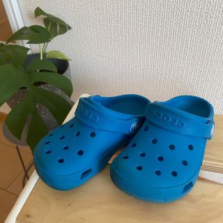 クロックス(crocs)のクロック　キッズ　ブルー(サンダル)