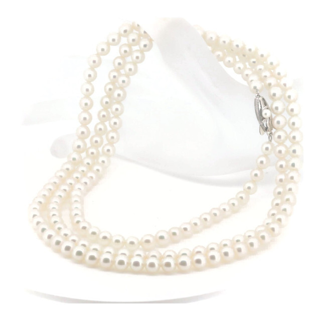 MIKIMOTO(ミキモト)のミキモト パール ロング ネックレス K14WG レディースのアクセサリー(ネックレス)の商品写真