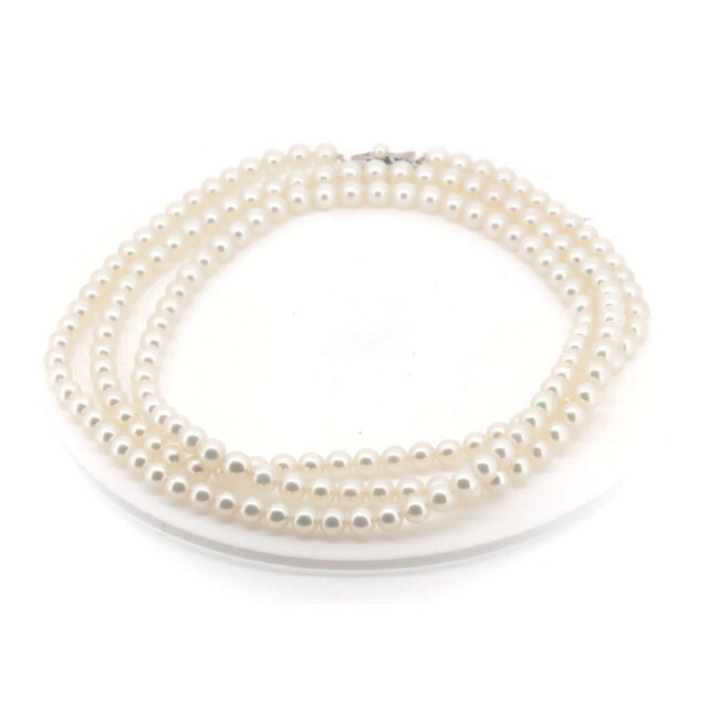 MIKIMOTO(ミキモト)のミキモト パール ロング ネックレス K14WG レディースのアクセサリー(ネックレス)の商品写真