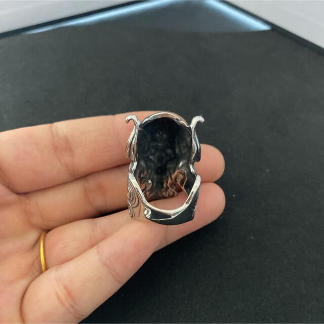 ステンレス素材 レッドアイ ガロ 指輪 シルバー リング メンズのアクセサリー(リング(指輪))の商品写真
