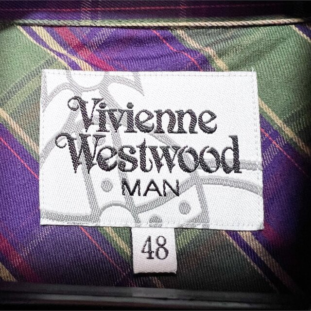 Vivienne Westwood(ヴィヴィアンウエストウッド)の名作★ヴィヴィアンウエストウッド アシンメトリー タータンチェック柄 長袖シャツ メンズのトップス(シャツ)の商品写真