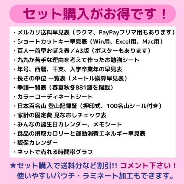 長さの単位★換算表〈ラミネート加工〉メートル・インチ・マイル・寸・尺・里 インテリア/住まい/日用品のオフィス用品(オフィス用品一般)の商品写真