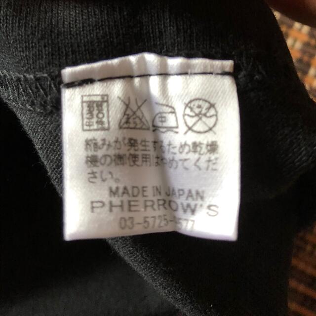 PHERROW'S(フェローズ)の超希少　新品　フェローズ　半袖　Tシャツ　日本製　ブラック　M メンズのトップス(Tシャツ/カットソー(半袖/袖なし))の商品写真