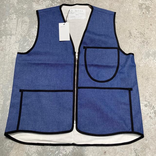 CAMIEL FORTGENS ZIP VEST BISON JEANDENIMベスト