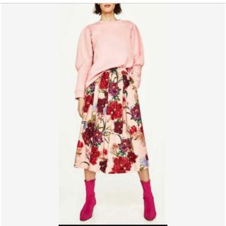 ザラ(ZARA)の花柄スカート(ZARA WOMAN)(ロングスカート)