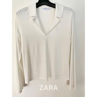 ザラ(ZARA)のZARA♡襟付きブラウス♡白(シャツ/ブラウス(長袖/七分))