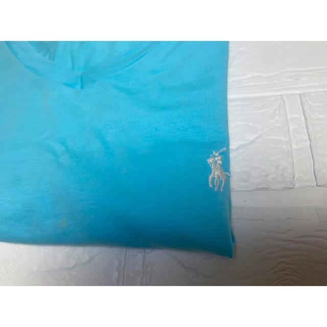 POLO RALPH LAUREN(ポロラルフローレン)の【美品】ポロラルフローレン　ティシャツ　スカイブルー レディースのトップス(Tシャツ(半袖/袖なし))の商品写真