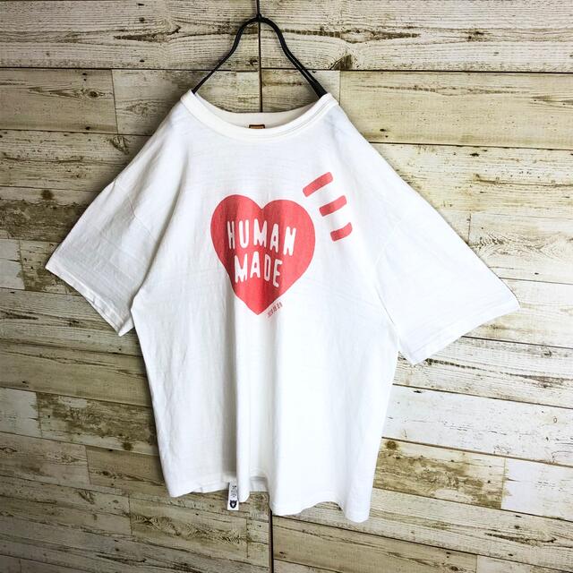 HUMAN MADE(ヒューマンメイド)のHUMANMADE ヒューマンメイド ビックロゴ入り Tシャツ 特大 美品 メンズのトップス(Tシャツ/カットソー(半袖/袖なし))の商品写真