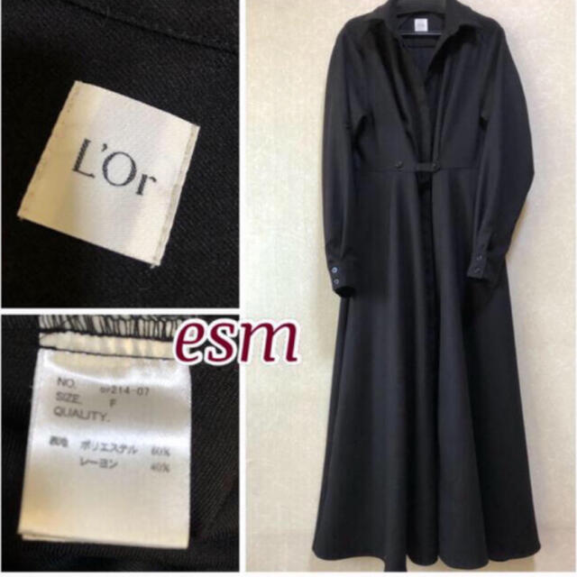 Noble(ノーブル)のL'or Waist tuck Shirt Dress  レディースのワンピース(ロングワンピース/マキシワンピース)の商品写真