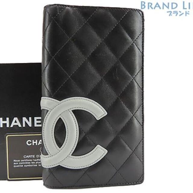 CHANEL - 激レア美品シャネルカンボンラインココマーク二つ折り長財布ブラックライ