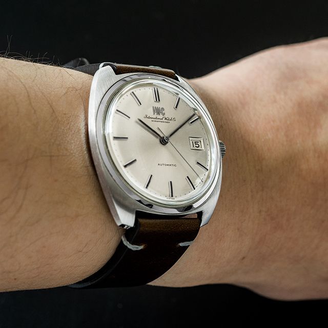 (340) 稼働美品 IWC 自動巻き ダブルロゴ 日差2秒 1976年 メンズ