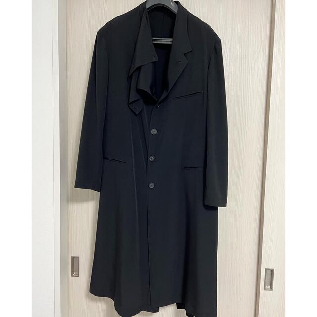 Yohji Yamamoto(ヨウジヤマモト)の最終価格Yohji Yamamoto 22ss ドレープロングジャケット メンズのジャケット/アウター(テーラードジャケット)の商品写真