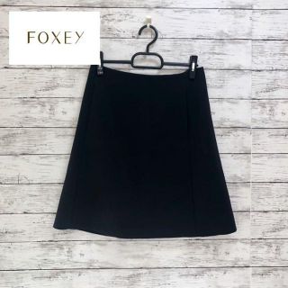 フォクシー(FOXEY)のFOXEY NY COLLECTION◆ひざ丈 スカート 38 ブラック(ひざ丈スカート)