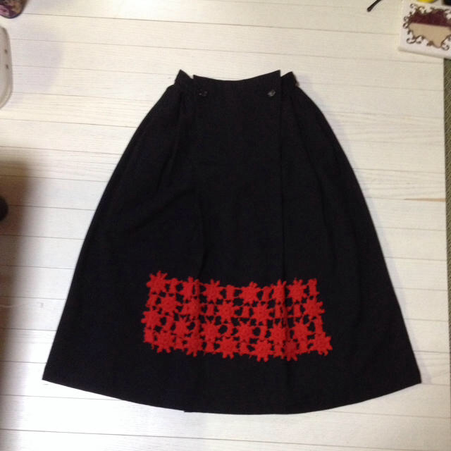 COMME des GARCONS - ギャルソン  ニット飾り付ロングスカート