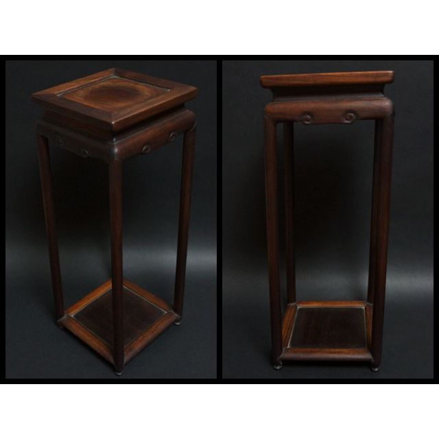 【爆売り!】 茶道具 古唐木黄花梨木高台花台 飾台 香炉台 盆栽台高38.5cm/ 華道具 漆芸 【爆売り!】 茶道具 古唐木黄花梨木高台花台 飾台 香炉台 盆栽台高38.5cm/ 華道具 漆芸