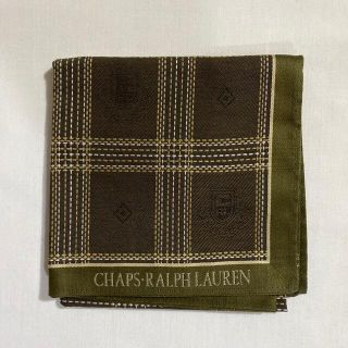 チャップス(CHAPS)のチャップス ラルフローレン　ハンカチ　グリーンカーキ　未使用品　#2034(ハンカチ/ポケットチーフ)