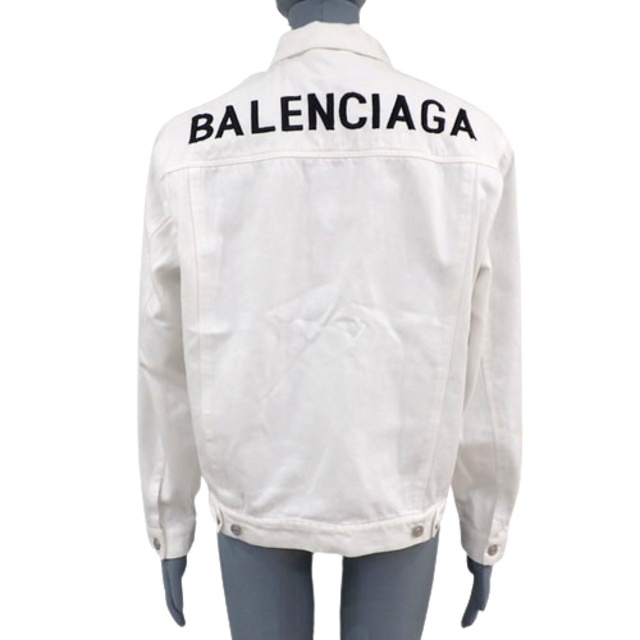 BALENCIAGA ロゴデニムジャケット 白 44(FREE SIZE