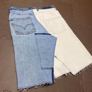 リーバイス(Levi's)の超レア！　イロアール　リーバイス 501  再構築デニムスカート　サイズ1(ひざ丈スカート)