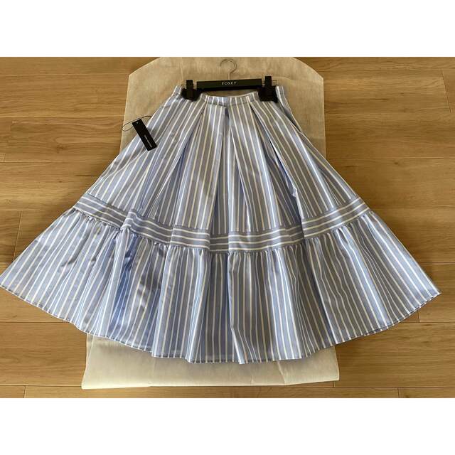 フォクシー スカート LE CIEL SKIRTストライプ新品タグ付き 希少42