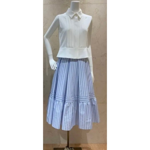 充実の品 FOXEY - フォクシー スカート LE CIEL SKIRTストライプ新品