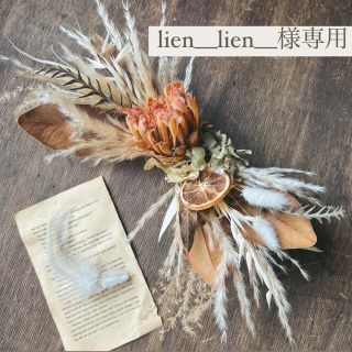 ✱lien__lien__様専用✱ ドライフラワー 横長スワッグ 小さめサイズ(ドライフラワー)