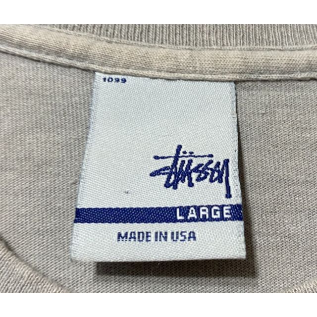 STUSSY(ステューシー)のUSA製 ビンテージ▽STUSSY パンクロック 安全ピン 半袖Tシャツ グレー メンズのトップス(Tシャツ/カットソー(半袖/袖なし))の商品写真