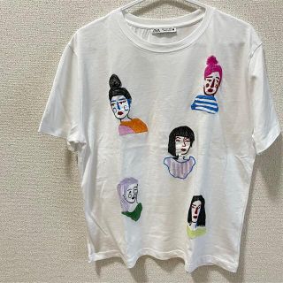 ザラ(ZARA)の新品！ZARA 刺繍半袖Tシャツ(Tシャツ/カットソー(半袖/袖なし))