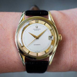 236) 稼働美品 ユニバーサル ジュネーブ 自動巻き 1968年 日差3秒