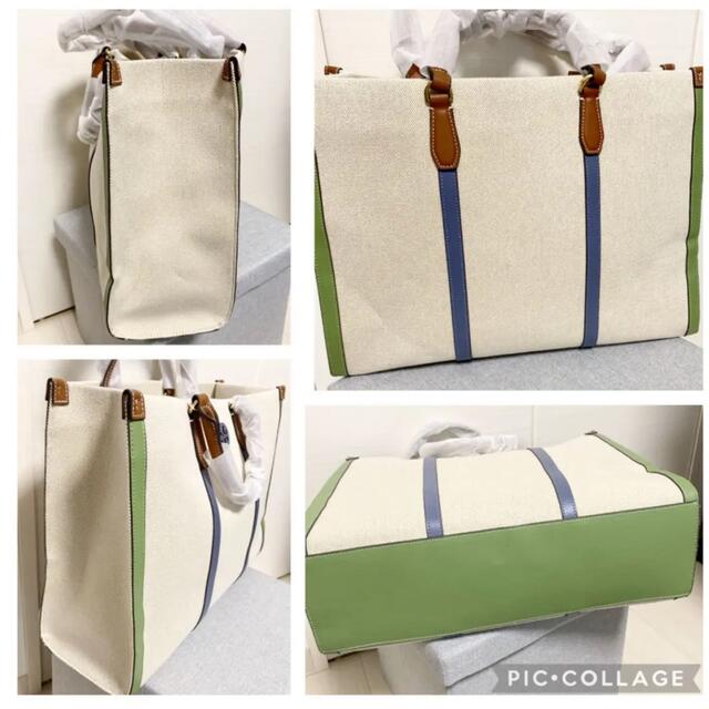 新品 トリーバーチ BLAKE CANVAS JUMBO TOTE 2way 