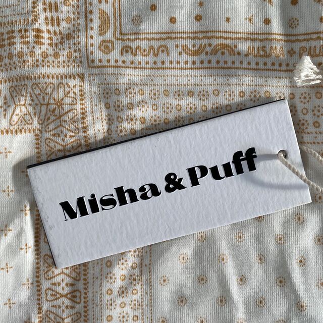 人気NEW】 mishaandpuff 白バンダナスカウト T misha&puff