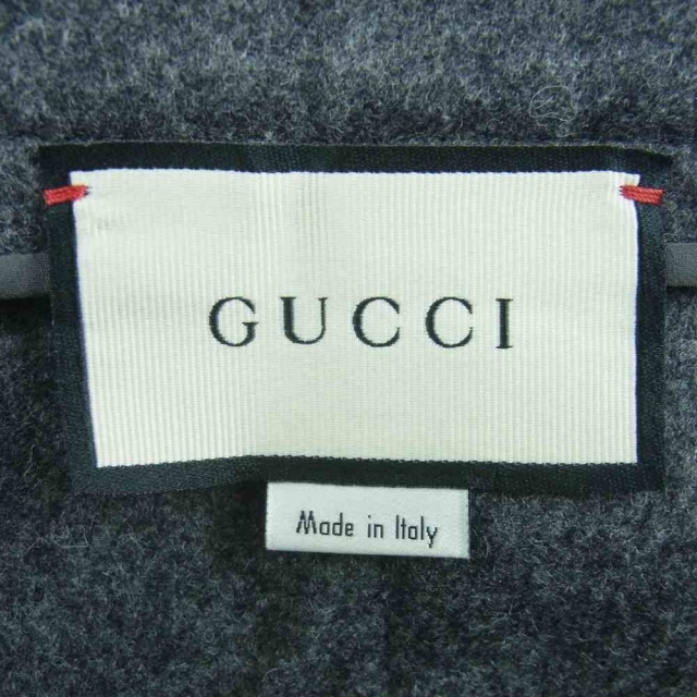 Gucci(グッチ)のGUCCI グッチ 633219 国内正規品 ケリングタグ ウール プリーツ スカート グレー系 46【中古】 レディースのスカート(その他)の商品写真