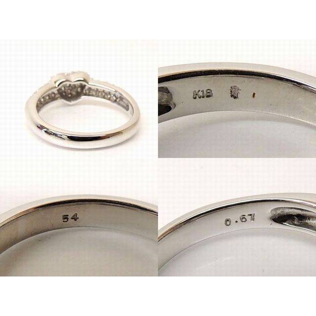 フォリフォリ リング □ 14号(54) ハート ダイヤ 0.67ct K18 | www