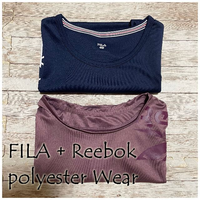 FILA(フィラ)のスポーツウェア 2枚セット FILA Reebok ポリエステルシャツ レディースのトップス(Tシャツ(半袖/袖なし))の商品写真