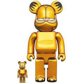 メディコムトイ(MEDICOM TOY)のベアブリック ガーフィールド GOLD CHROME Ver 100 & 400(その他)