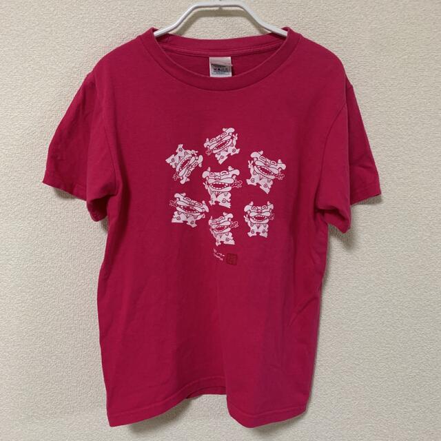 沖縄シーサープリント柄Tシャツsize150 キッズ/ベビー/マタニティのキッズ服女の子用(90cm~)(Tシャツ/カットソー)の商品写真