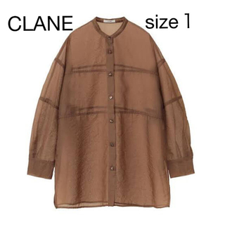 CLANE - CLANE SWITCH SHEER SHIRT ブラウン　サイズ1