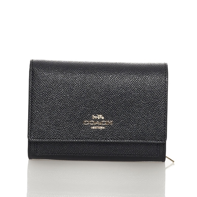 美品 コーチ ミディアム フラップ ウォレット レザー レディース COACH 【1-0056633】