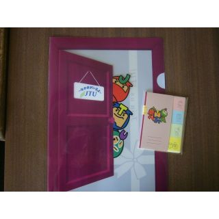 ノベルティ（ＪＴＵ）セット/「クリアファイル/A4判」＋付箋（ノート型）/未開封(ノベルティグッズ)