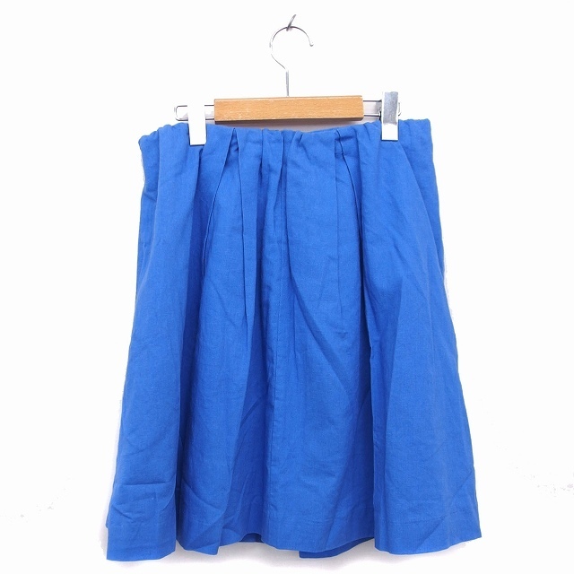 URBAN RESEARCH(アーバンリサーチ)のアーバンリサーチ スカート フレア ひざ丈 リネン 麻 無地 F 青 ブルー レディースのスカート(ひざ丈スカート)の商品写真